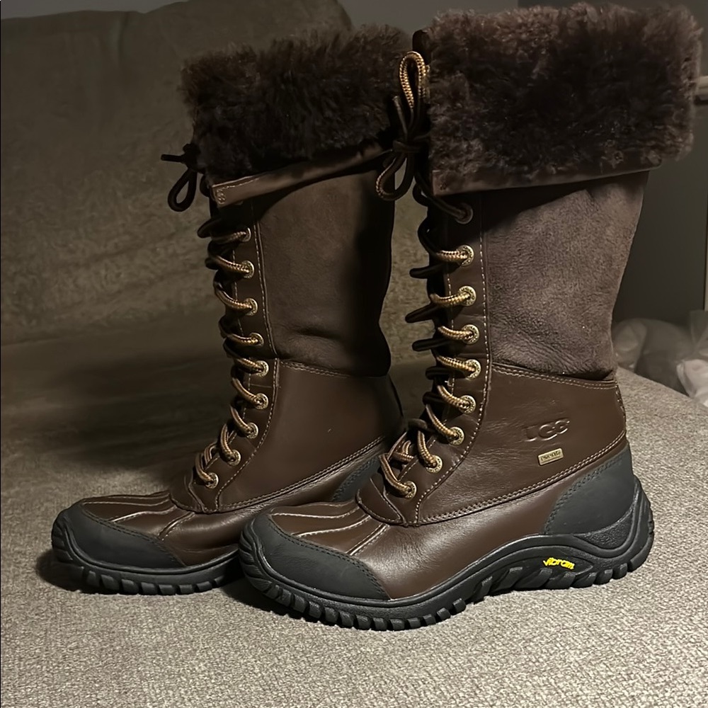 UGG Chocolate Fur-Lined Boots